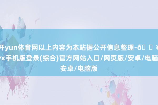 開yun體育網以上內容為本站據公開信息整理-??ayx手機版登錄(綜合)官方網站入口/網頁版/安卓/電腦版