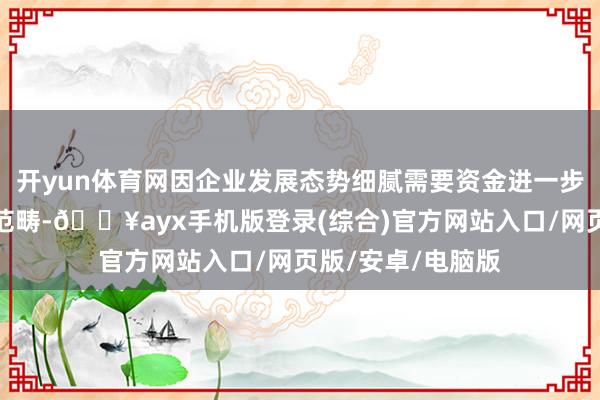 開yun體育網(wǎng)因企業(yè)發(fā)展態(tài)勢細(xì)膩需要資金進(jìn)一步擴(kuò)大蓄意和研發(fā)范疇-??ayx手機(jī)版登錄(綜合)官方網(wǎng)站入口/網(wǎng)頁版/安卓/電腦版