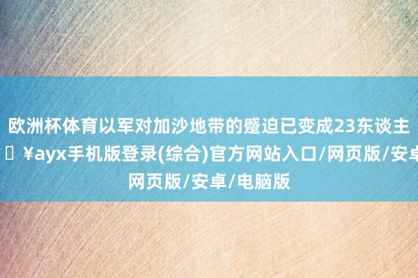 歐洲杯體育以軍對加沙地帶的蹙迫已變成23東談主賠本-??ayx手機版登錄(綜合)官方網站入口/網頁版/安卓/電腦版